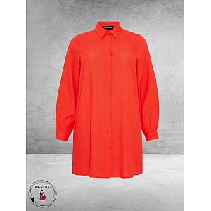 No.1 by OX Longblouse – Tijdloze Klassieker Tomato Red